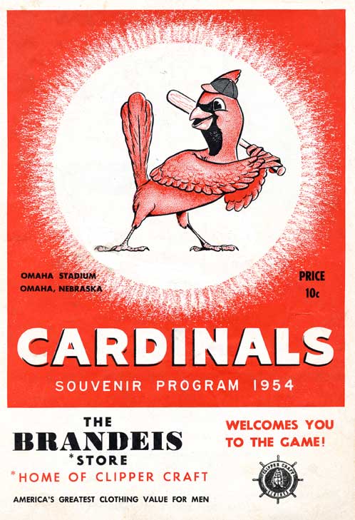 St. Louis Cardinals Vintage 1954 Scorecard Poster