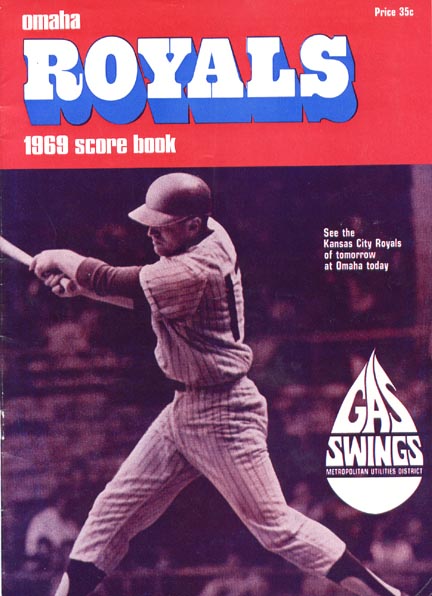 Baseball program cover 1969 Omaha 
Royals